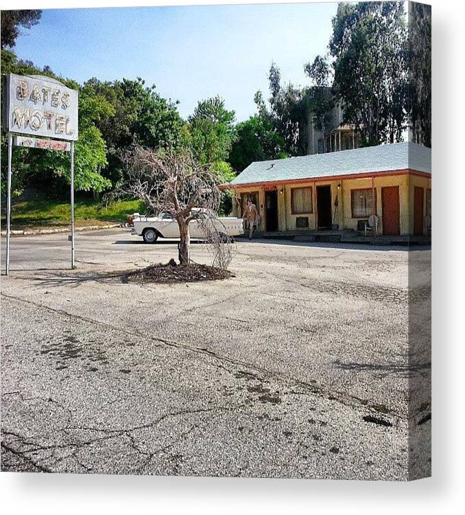 Canvas Print featuring the photograph Norman Bates @ The Bates Motel by Pablo Picasso