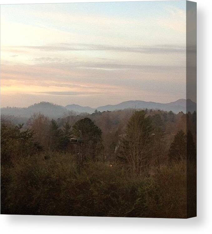 Mountains Canvas Print featuring the photograph North Carolina by Megan Mjaatvedt