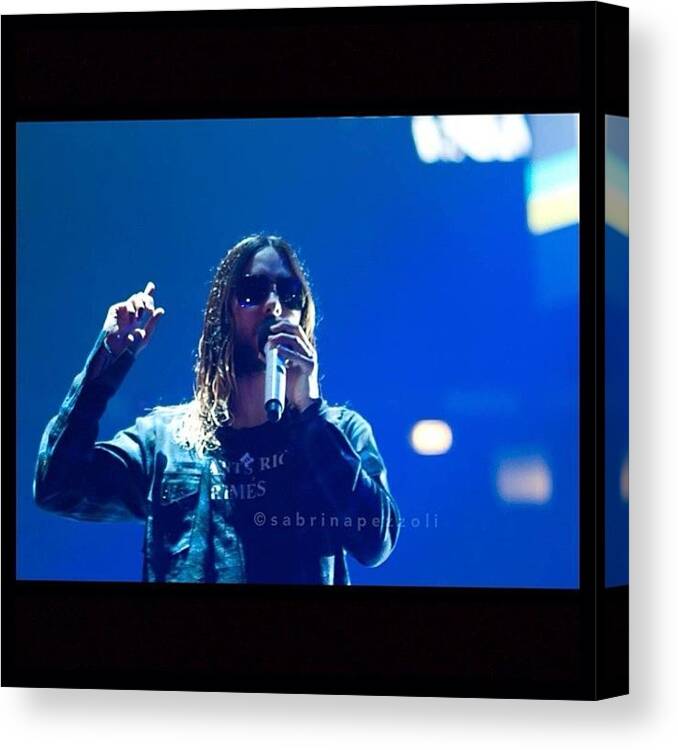 Soundcheck Canvas Print featuring the photograph Not Really Sure How To Feel About by Sabrina P