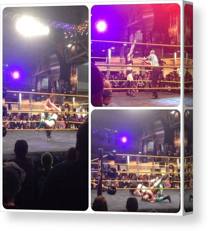 Wwenola Canvas Print featuring the photograph Nxt Women's Action. #nxt #nola by Lester Starnuto