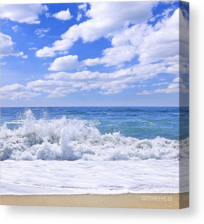 Surf Canvas Print featuring the photograph Ocean surf by Elena Elisseeva