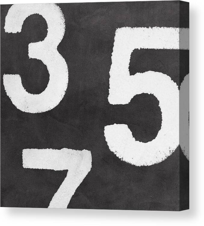 Odd Numbers Canvas Print featuring the painting Odd Numbers by Linda Woods