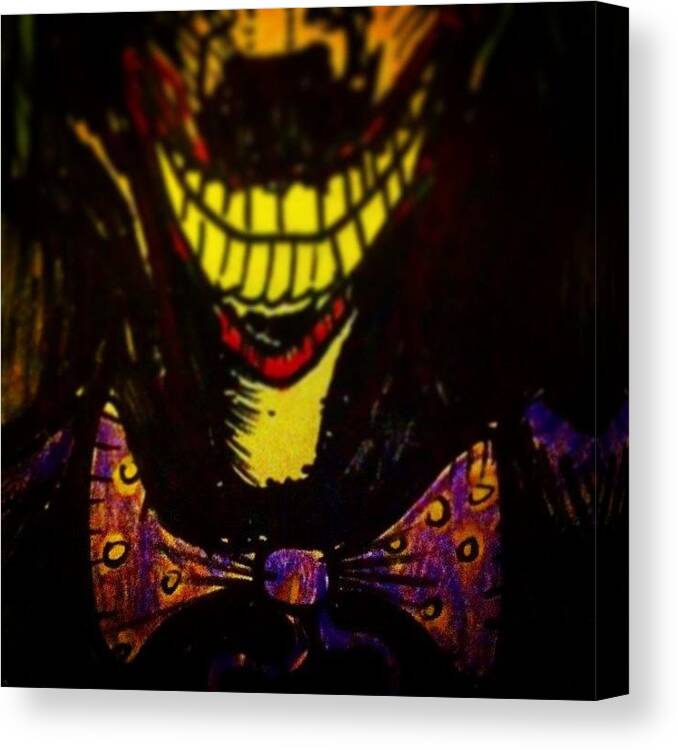 Griningman Canvas Print featuring the photograph Oh What's The Matter? Bat Got Your by Chase Alexander