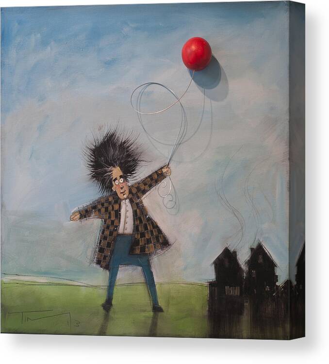 Balloon Canvas Print featuring the painting Old is the New Young by Tim Nyberg