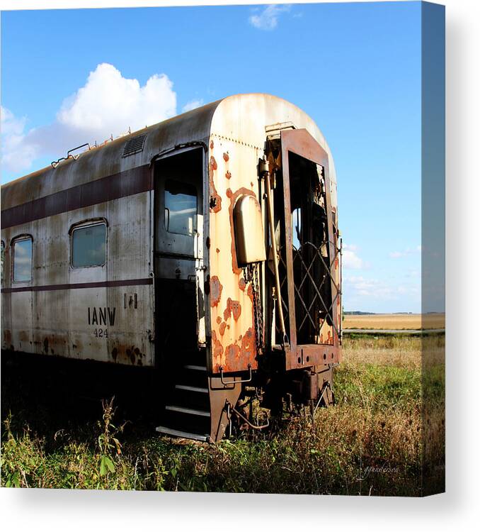 Train Canvas Print featuring the photograph Old Train Car by Gary Gunderson