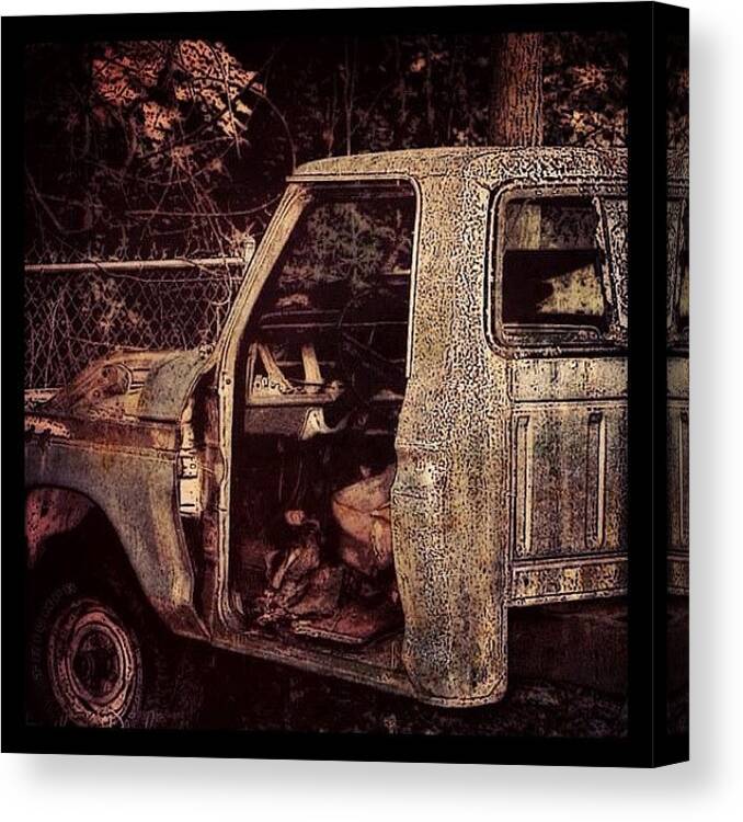  Canvas Print featuring the photograph Old Truck by Heather Doyle