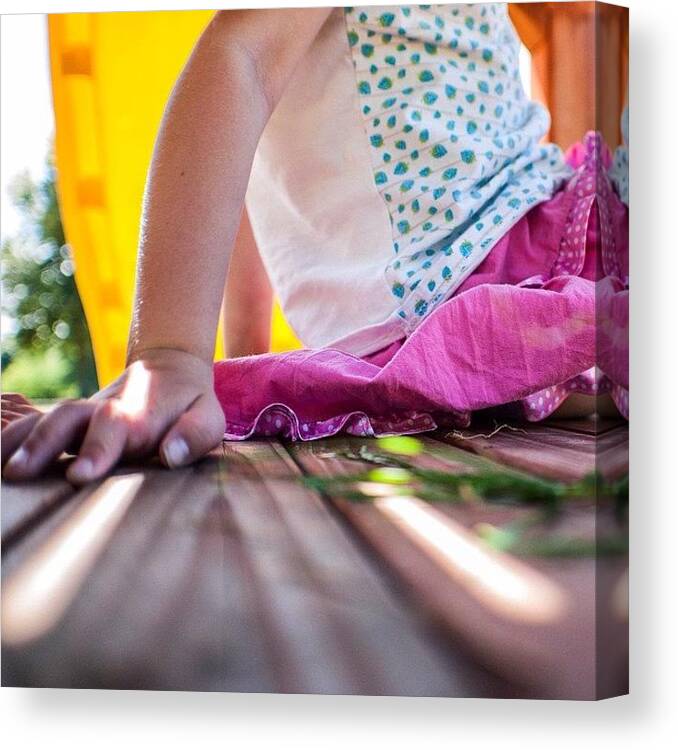 Pink Canvas Print featuring the photograph On A Sunnier Day by Aleck Cartwright