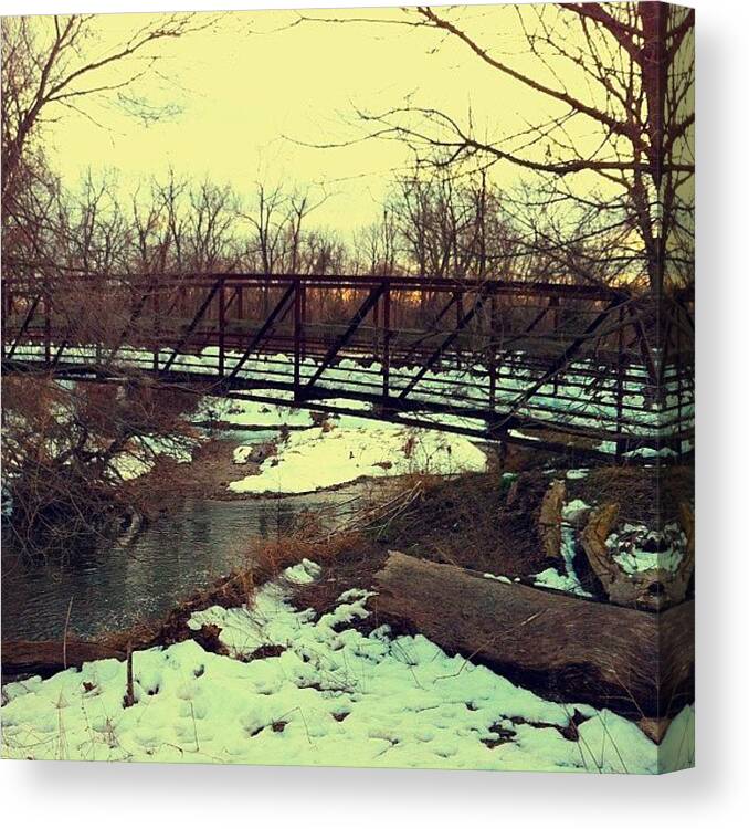 Bridge Canvas Print featuring the photograph Once Upon A Bridge... | #bridge #creek by Lee-o DeLeon