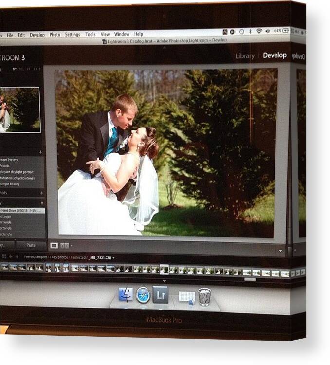 Jrfphotography Canvas Print featuring the photograph One More Of The Bride And Groom Today! by Jessfotos Fee