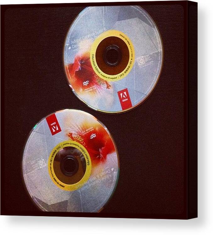  Canvas Print featuring the photograph One Of These Discs Is Headed To The by Brett Stoddart