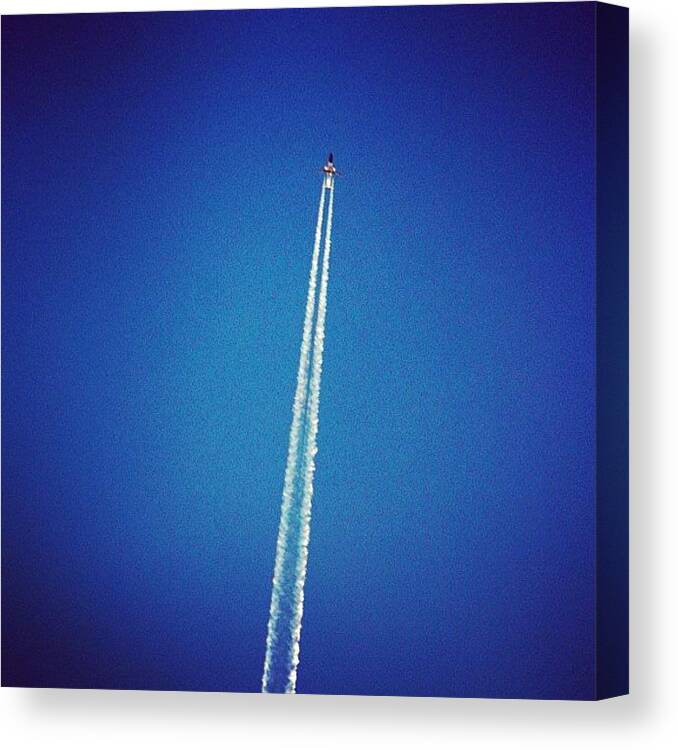 Plane Canvas Print featuring the photograph Onwards And Upwards by Peter Black