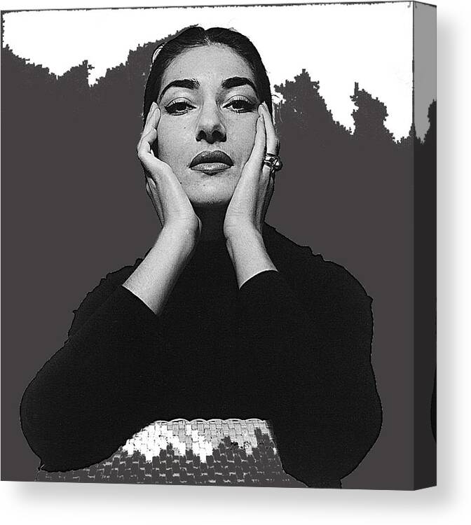 Opera Singer Maria Callas No Date Cecil Beaton Canvas Print featuring the photograph Opera singer Maria Callas Cecil Beaton photo no date-2010 #1 by David Lee Guss