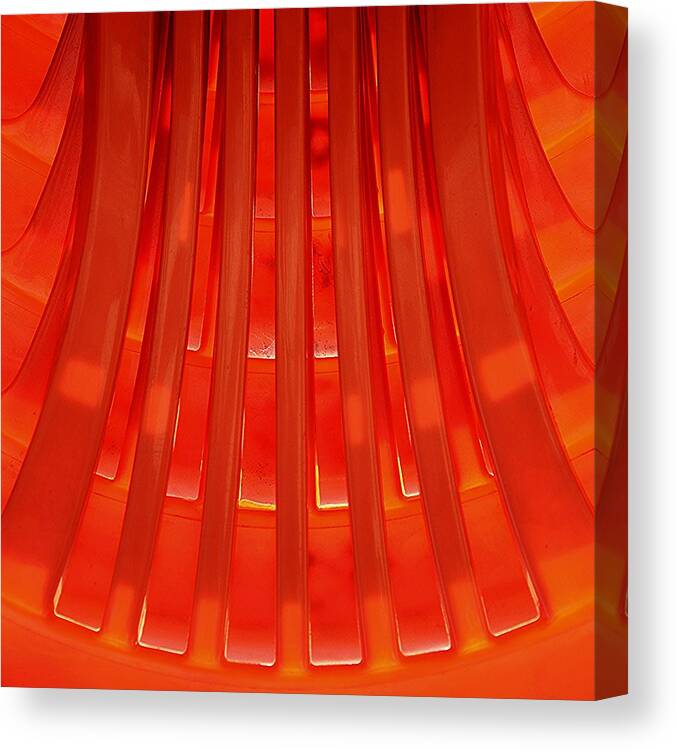 Full Frame Canvas Print featuring the photograph Orange Plastic Pattern by Baxsyl