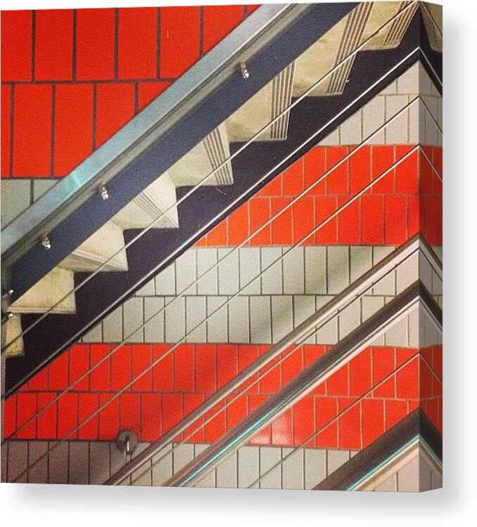 Stairway Canvas Print featuring the photograph Orange You Glad It's by Gabbi Bauer