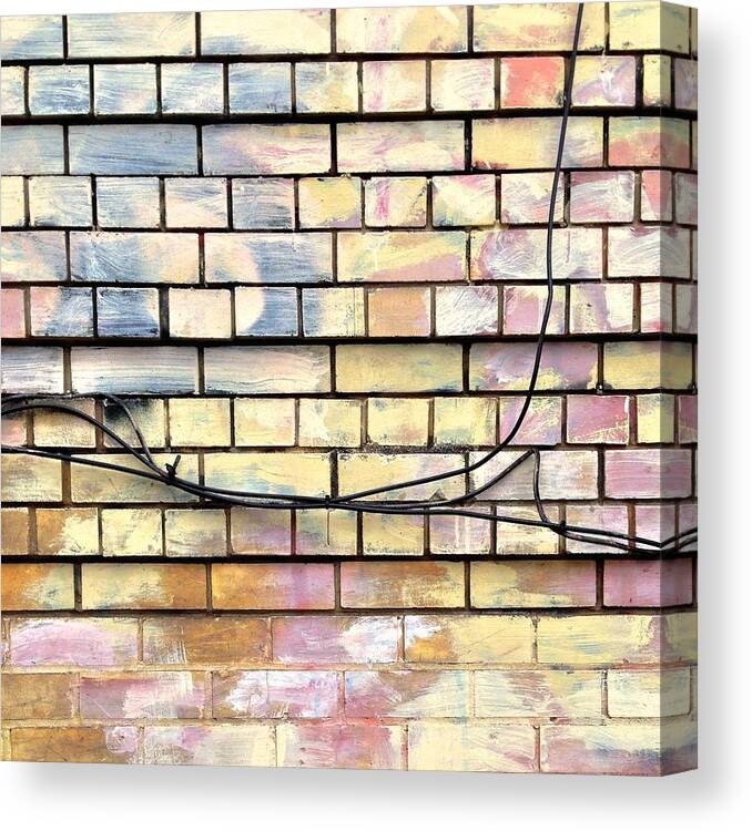 Painted Brick Canvas Print featuring the photograph Painted Brick by Julie Gebhardt