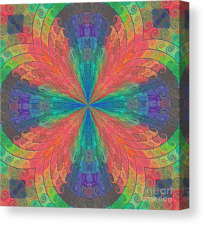 Paradiso Canvas Print featuring the mixed media Paradiso 6 by Leigh Eldred