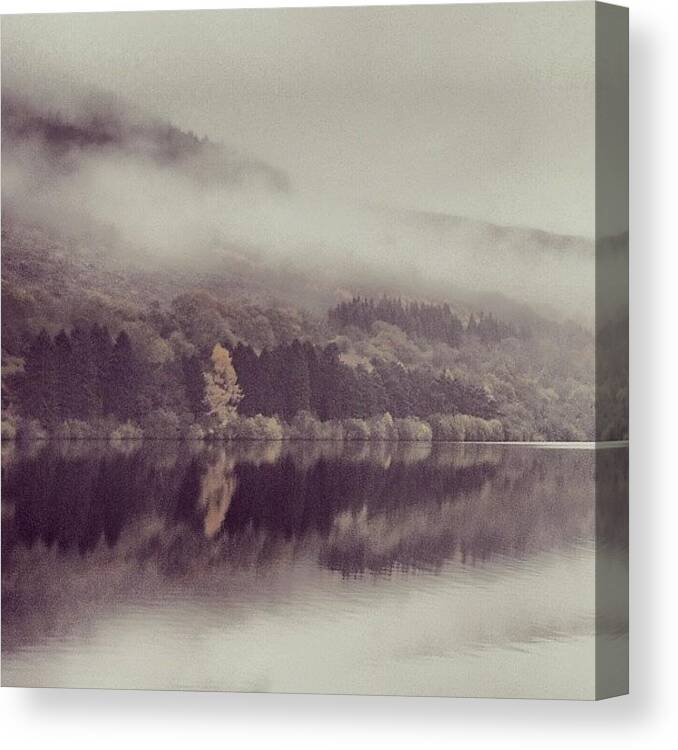  Canvas Print featuring the photograph Part 3 Of A Misty Triptych Shot Last by Huey Morgan