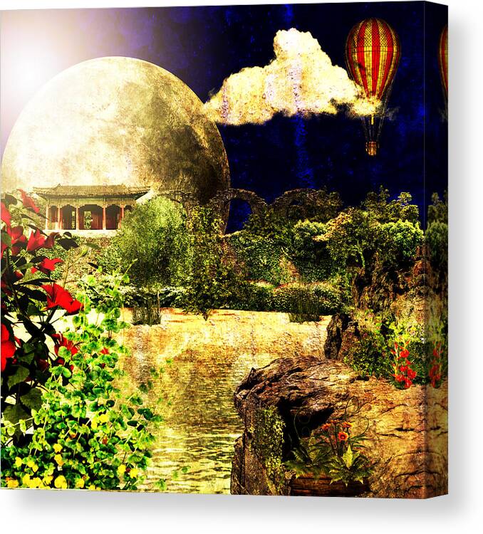 Past Life Regression Canvas Print featuring the digital art Past Life Regression by Ally White