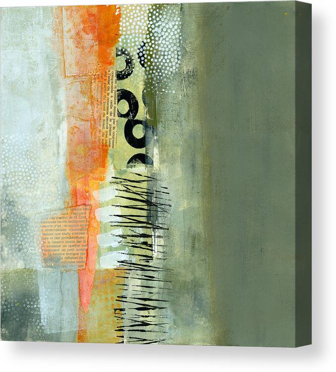 Acrylic Canvas Print featuring the painting Pattern Study Nuetral 1 by Jane Davies