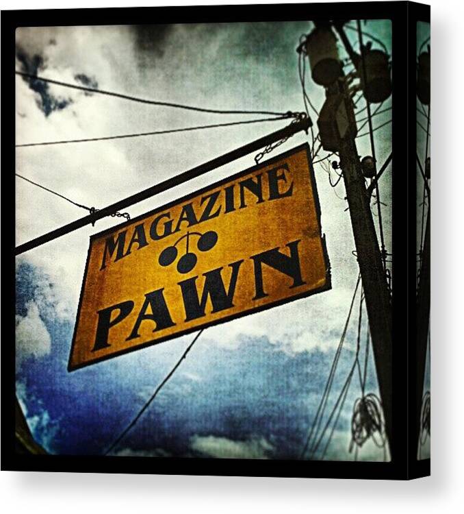 Nola Canvas Print featuring the photograph Pawn shop New Orleans by Glen Abbott