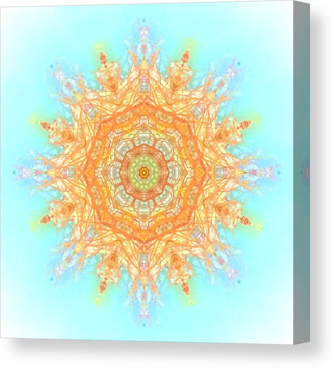 Mandala Canvas Print featuring the digital art Peaceful Mandala by Beth Venner