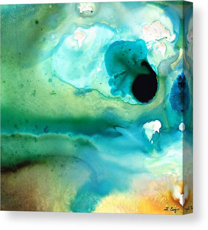 Abstract Canvas Print featuring the painting Peaceful Understanding by Sharon Cummings