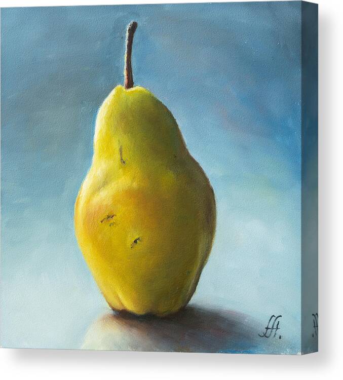 Pear Canvas Print featuring the painting Pear by Anna Abramskaya