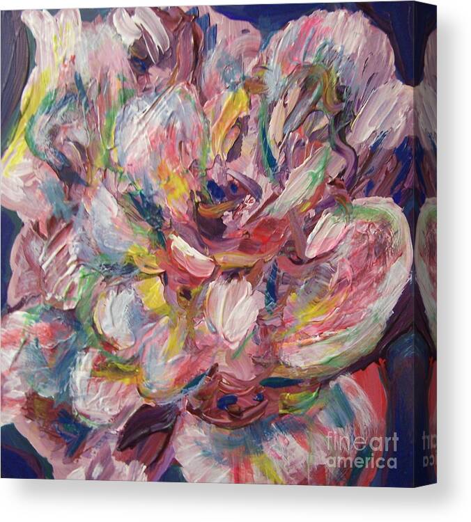 Floral Canvas Print featuring the painting Peony 2 by Catherine Gruetzke-Blais