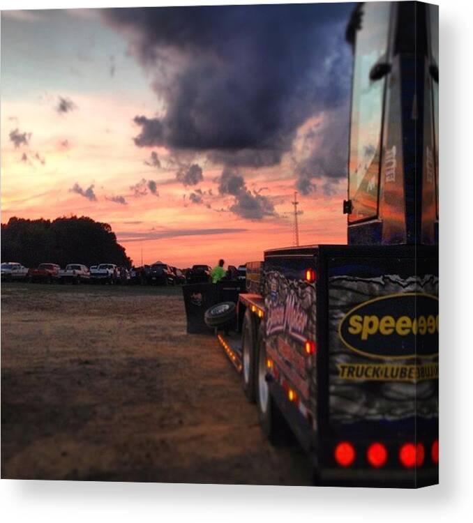 Dodge Canvas Print featuring the photograph Perfect Day For Some Diesel Powerfest by Jd Long