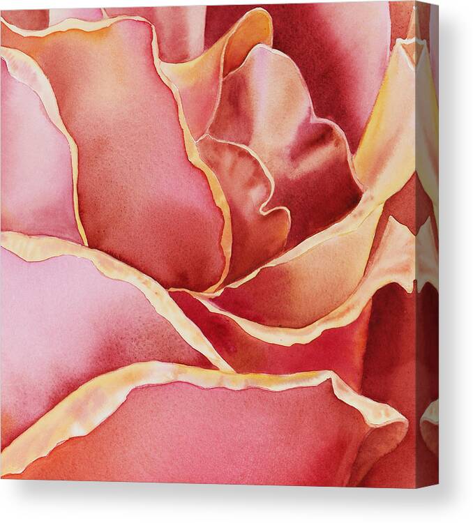Rose Canvas Print featuring the painting Petals Petals III by Irina Sztukowski