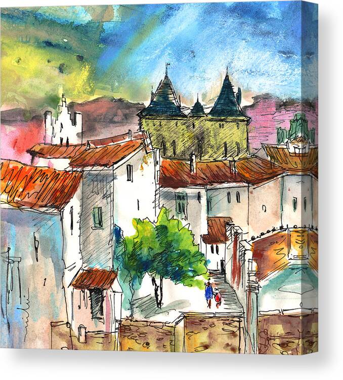 Travel Canvas Print featuring the painting Pezens 04 by Miki De Goodaboom
