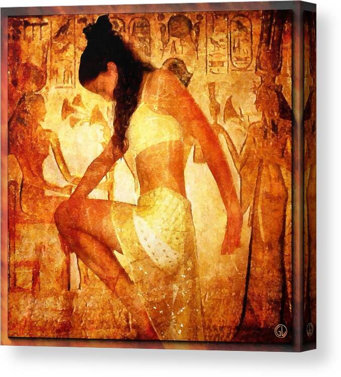 Woman Canvas Print featuring the digital art Pharaohs Daughter by Gun Legler