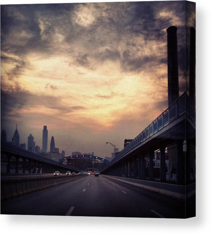 Philly Canvas Print featuring the photograph Philly by Katie Cupcakes