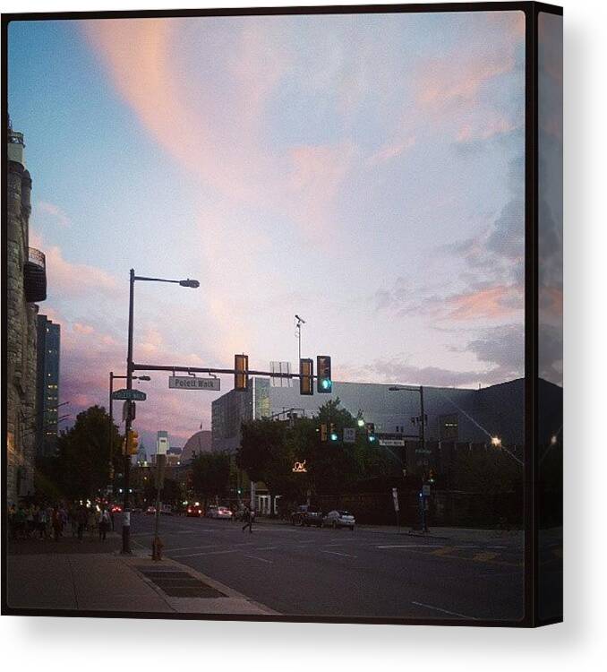 Philly Canvas Print featuring the photograph Philly Sunset by Kacie Kemmerer