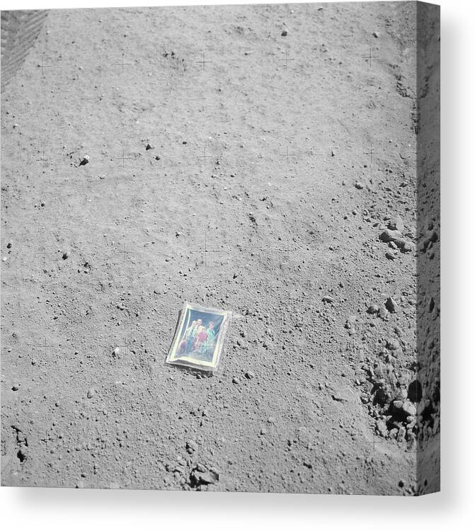 Photograph Canvas Print featuring the photograph Photograph Left On The Moon by Nasa/science Photo Library