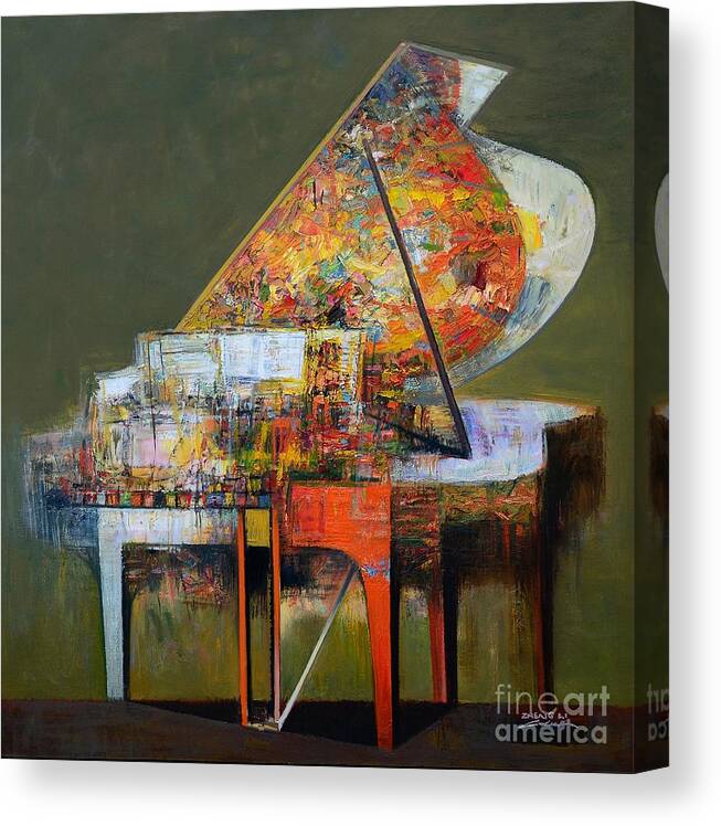Piano Canvas Print featuring the painting piano No.20 by Zheng Li