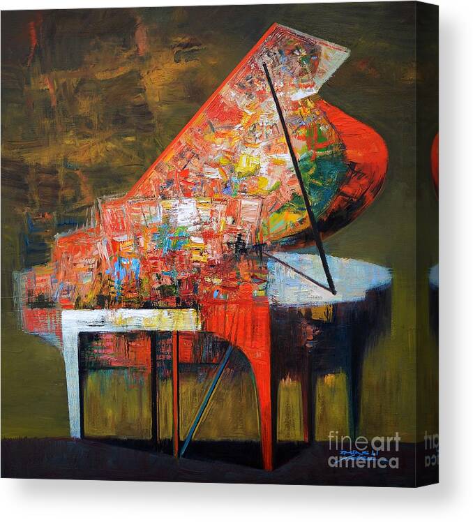 Piano Coloratura Canvas Print featuring the painting piano No.59-coloratura by Zheng Li