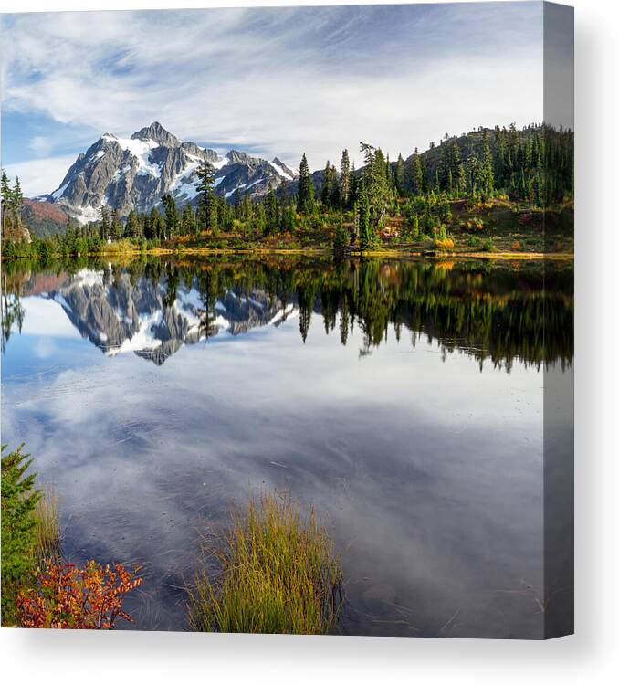 Alpine Canvas Print featuring the photograph Picture Lake Reflections by Michael Russell