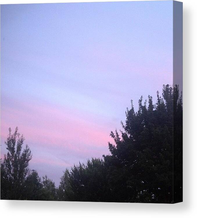 Pink Canvas Print featuring the photograph Pink Candy Floss Sky #normal #sky #pink by Unique Louise