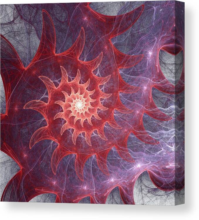 Shell Canvas Print featuring the digital art Pink Shell by Anastasiya Malakhova