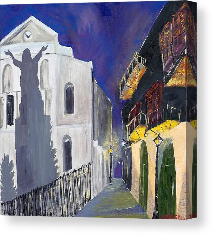 Pirates Alley New Orleans Canvas Print featuring the painting Pirate's Alley French Quarter Painting by Kerin Beard