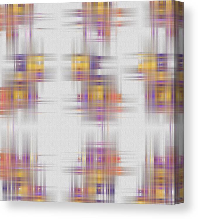 Abstract Canvas Print featuring the digital art Plaid by Carolyn Marshall