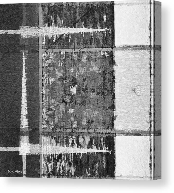 Abstract Canvas Print featuring the photograph Points to White bw by Don Vine