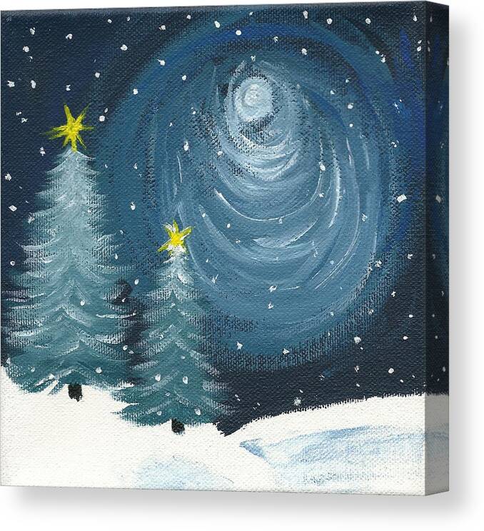 Polar Vortex Canvas Print featuring the painting Polar Vortex 2014 by Lynn Babineau