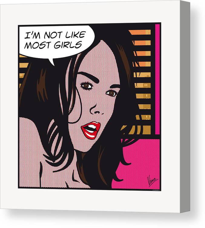 Porn Canvas Print featuring the photograph Pop Art Porn Stars - Dillion Harper by Chungkong Art