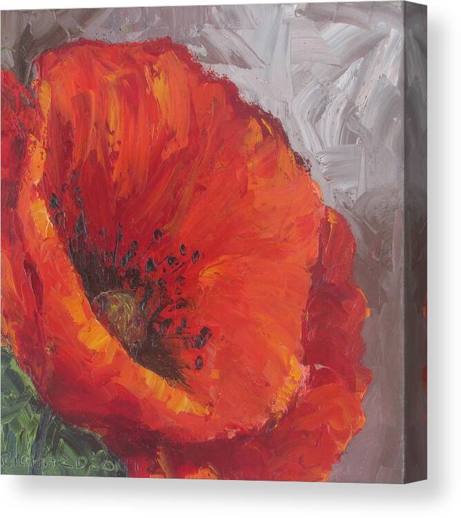 Poppy Canvas Print featuring the painting Poppy1 by Susan Richardson