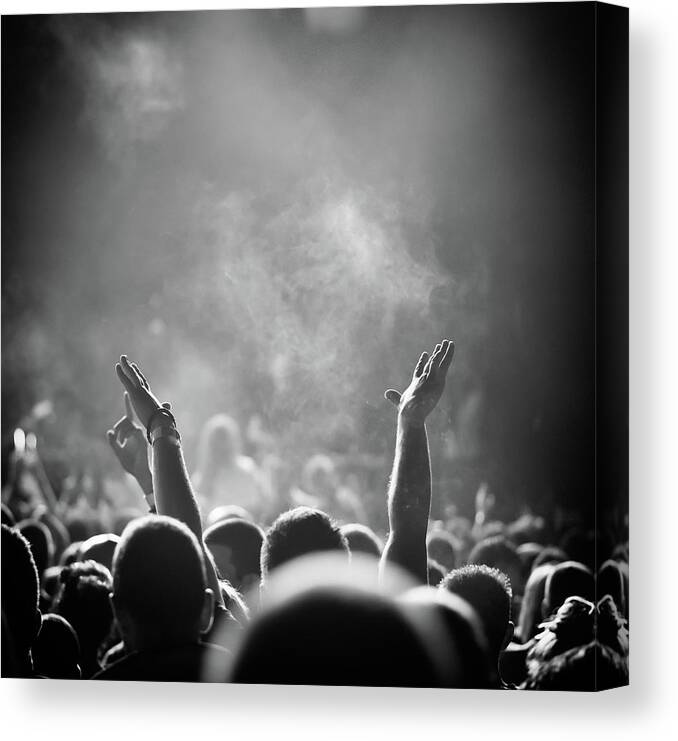 Rock Music Canvas Print featuring the photograph Popular Music Concert by Alenpopov