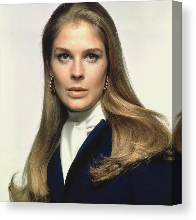 Beauty Canvas Print featuring the photograph Portrait Of Candice Bergen by Bert Stern