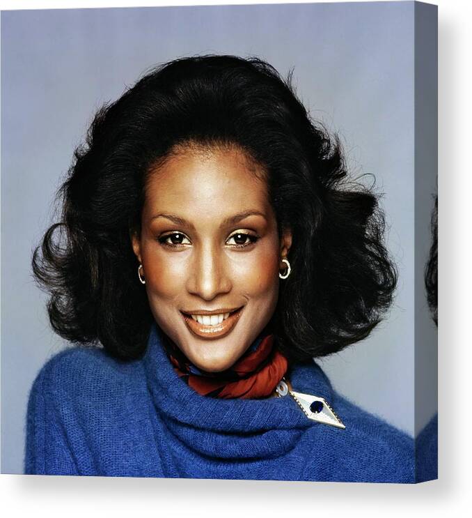 Fashion Canvas Print featuring the photograph Portrait Of Model Beverly Johnson by Francesco Scavullo
