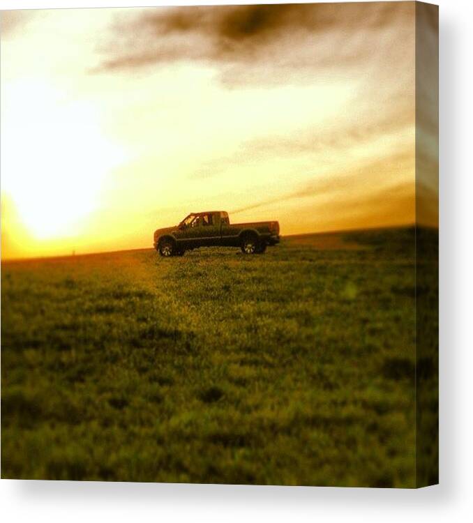 Powerstroke Canvas Print featuring the photograph #powerstroke #diesel #ford #gorgeous by Jd Long